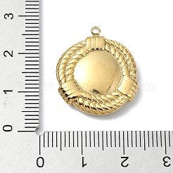 304 Stainless Steel Pendant Cabochon Settings&nbsp;STAS-L022-339G-04