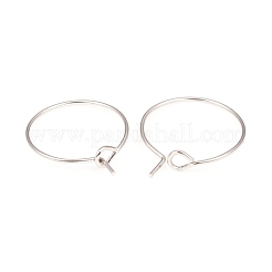 316l サージカルステンレススチール フープピアス金具  ワイングラスチャームのパーツ  ステンレス鋼色  15x0.7mm  21ゲージ&nbsp;STAS-G229-07P-01