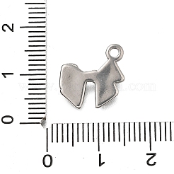304ステンレススチールチャーム  ちょう結びチャーム  変色防止  ステンレス鋼色  12.5x13.5x2.5mm  穴：1.2mm&nbsp;STAS-C119-17P