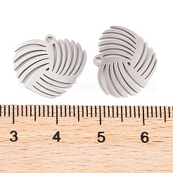 変色しない201ステンレススチールペンダント5個  レーザー切断  ハートチャーム  ステンレス鋼色  15x17x1mm  穴：1.4mm&nbsp;STAS-M056-02A-P
