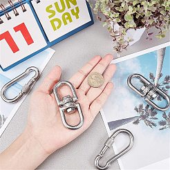 304 Stainless Steel Double Eye Swivel Clasps&nbsp;STAS-NB0004-28P