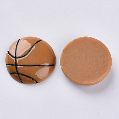 スポーツテーマ樹脂カボション  バスケットボール  ペルー  26.5~27.5x6mm&nbsp;X-CRES-N021-02B