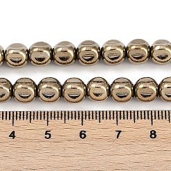Electroplated Synthetic Non-magnetic Hematite Beads Strands&nbsp;G-H072-K01-01
