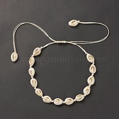 Natural Shell Beaded Necklace&nbsp;NJEW-E094-01B