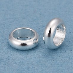 201ステンレススチールスペーサービーズ  リング  銀  6x2mm  穴：4mm&nbsp;STAS-D448-034S