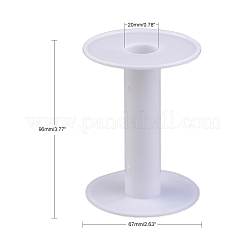 ワイヤーのためのプラスチック製の空のスプール  スレッドボビン  ホワイト  67x96mm  穴：20mm&nbsp;LS-TOOL-73D