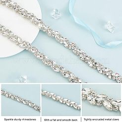 ラインストーンカップチェーン  鉄パーツ  葉  縫製アクセサリー  クリスタル  15x6mm  88~90cm/連について&nbsp;CHA-FG0001-01A