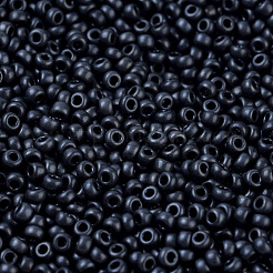 MIYUKIラウンドロカイユビーズ  日本製シードビーズ  11/0  (rr2010) マットメタリックチャコール  11/0  2x1.3mm  穴：0.8mm  約5500個/50g&nbsp;SEED-X0054-RR2010