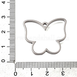 304ステンレススチール中空ペンダント  変色防止  蝶  24x28x3mm  穴：2mm&nbsp;STAS-D381-02D-P