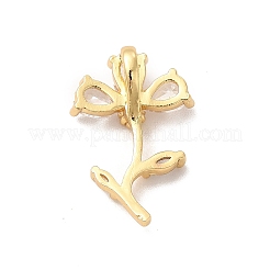 Rack Plating Brass Micro Pave  Cubic Zirconia Pendants&nbsp;KK-B068-23G