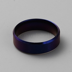 304ステンレススチールプレーンバンドリング  パープル  内径：23.1mm&nbsp;LS-RJEW-WH0003-43H