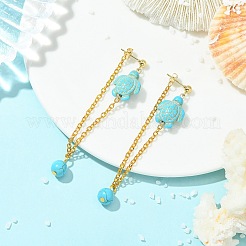 304 Stainless Steel Dangle Stud Earrings for Women&nbsp;EJEW-JE07233