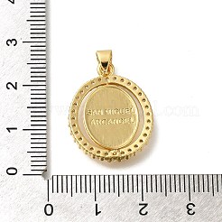 Rack Plating Brass with Cubic Zirconia Pendants&nbsp;KK-Z086-33G-14