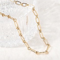 Brass Mixed Link Chain Necklaces&nbsp;NJEW-L013-16G