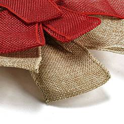 クリスマスリネンの大きな蝶結びペンダント飾り  クリスマスツリーの吊り下げ飾り用  レッド  370x240x29mm&nbsp;AJEW-M041-03D