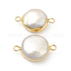 Baroque Natural Keshi Pearl Connector Charms&nbsp;PEAR-P004-38KCG