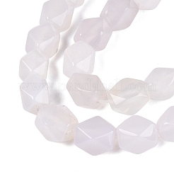 Natural White Agate Beads Strands&nbsp;GG-N361-06A-01