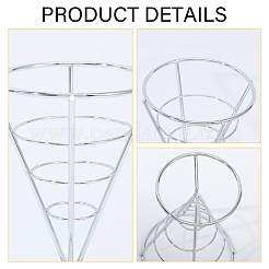 鉄製揚げ物ディスプレイバスケット  コーン  プラチナ  148x101x132mm&nbsp;DIY-WH0888-484P