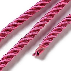ナイロンねじり丸紐  バッグのストラップ作りに  カメリア  5~5.5mm  約10.94ヤード（10m）/ロール&nbsp;NWIR-S001-01H