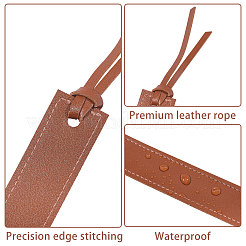 16Pcs PU Leather Bookmark&nbsp;AJEW-GL0003-23