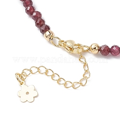 Natural Mixed Stone Faceted Round Beaded Necklaces&nbsp;NJEW-JN05461