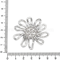 合金ペンダント  花のチャーム  プラチナ  44x44x3mm  穴：7.5~13x3~4.5mm&nbsp;AL-E003-05P