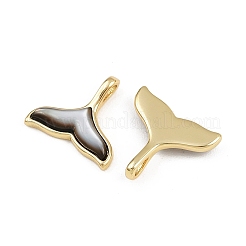 Natural Black Lip Shell Whale Tail Charms&nbsp;KK-A269-58G