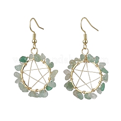 Natural & Synthetic Mixed Gemstone Chips Dangle Earrings&nbsp;EJEW-JE05705