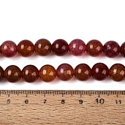 染め加工天然石瑪瑙ビーズ連売り  スムーズなラウンド  シエナ  10mm  穴：0.7~1.2mm  約37~38個/連  14.37~14.96インチ（36.5~38cm）&nbsp;G-Q606-45A-05