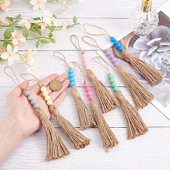 Round Wood Beads Pendant Decoration&nbsp;HJEW-OC00015