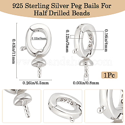 1Pc 925 Sterling Silver Peg Bails&nbsp;STER-BBC0007-65