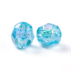 環境に優しい透明アクリルビーズ  多面カット  ラウンド  ABカラー  ミックスカラー  8mm  穴：1.5mm  192個/箱&nbsp;TACR-X0001-06-8mm