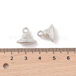 CCBプラスチックペンダント  帽子  プラチナ  12.5x14x6mm  穴：2.5mm&nbsp;CCB-N006-03P