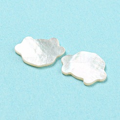 ナチュラルシーシェルカボション  動物  ホワイト  9~9.5x11.5~12x1mm&nbsp;SHEL-D079-15