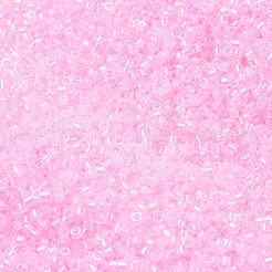 MIYUKIデリカビーズ  シリンダー  日本製シードビーズ  11/0  （db0055)ピンクの裏地クリスタルab  1.3x1.6mm  穴：0.8mm  約10000個/袋  50 G /袋&nbsp;SEED-X0054-DB0055
