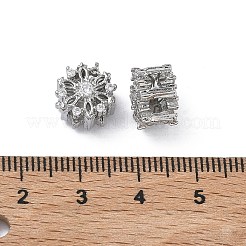 Brass Clear Cubic Zirconia Beads&nbsp;KK-D228-27P