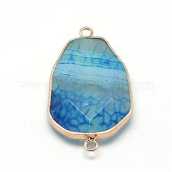 Natural Crackle Agate Links connectors&nbsp;G-Q498-M