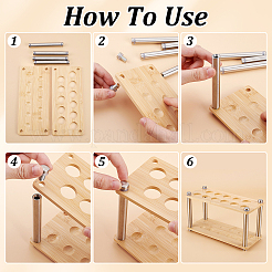 Bamboo Laboratory Test Tube Rack&nbsp;DIY-WH0570-22A