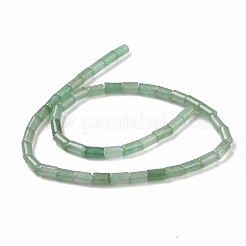 天然石グリーンアベンチュリンビーズ連売り  コラム  7~7.5x5mm  穴：1mm  約46個/連  14.76インチ（37.5cm）&nbsp;G-G990-C08