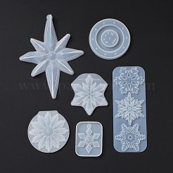 DIYスノーフレークウィンドチャイム作成キット  クリスマステーマ  シリコンモールド入り  ナイロンモノフィラメント釣り糸  プラスチックビーズ  アルミチューブ  ミックスカラー  10~235x0.2~178x0.2~11mm&nbsp;DIY-D070-01P