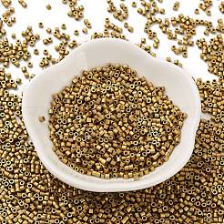 焼付塗装ガラスシードビーズ  シリンダー  ダークチソウ  2x1.5mm  穴：1mm  約5599個/50g&nbsp;X-SEED-S042-15B-31