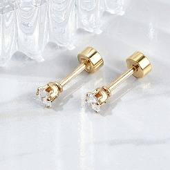 Heart Glass Ear Fake Plugs&nbsp;EJEW-H105-25G-A
