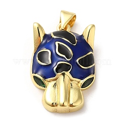 Rack Plating Brass Enamel Cubic Zirconia Pendants&nbsp;KK-Q771-06G