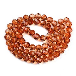 Baking Paint Transparent Glass Beads Strands&nbsp;X-DGLA-A035-T8mm-A04