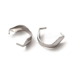 変色しない304ステンレススチール製スナップオンベイル  ステンレス鋼色  8x3.5mm  ピン：1mm&nbsp;STAS-L207-20A-P