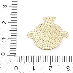 合金 クリスタル ラインストーン ザクロ リンク コネクター チャーム  赤いエナメル  ゴールドカラー  21x24.5x2.5mm  穴：2mm&nbsp;FIND-K020-20B-G