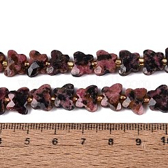 天然石ロードナイトビーズ連売り  蝶  シードビーズで  7~8.5x9.5~11x3.5~5mm  穴：1~1.2mm  約41~45個/連  14.96~15.16インチ（38~38.5cm）&nbsp;G-N371-10A-05