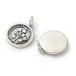 Brass Micro Pave Cubic Zirconia Pendants&nbsp;KK-S338-07AS