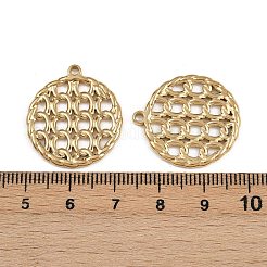 304ステンレスペンダント  イオンプレーティング（ip）  フラットラウンドのチャーム  18KGP本金メッキ  24x22x1.5mm  穴：1.8mm&nbsp;STAS-A120-04G