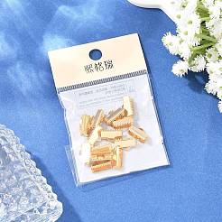 SHEGRACE Brass Ribbon Crimp Ends&nbsp;XGR0061G-60G